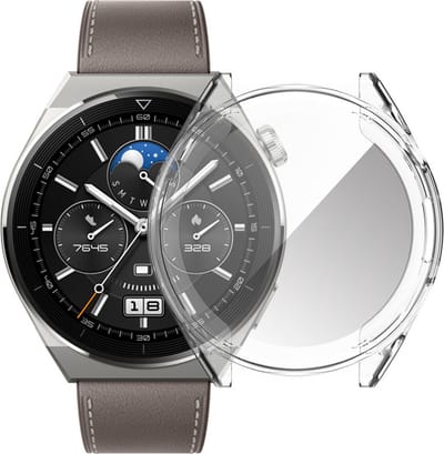 Beschermende watch case - hoesje - geschikt voor Huawei Watch GT 3 Pro 43 mm - transparant