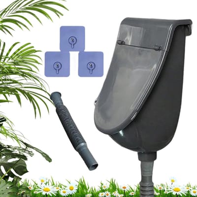Muur Urinoir Toilet - Urine Divider - Ruimtebesparend Gebruik - Geurloze Deksel - 1000 g - Grijs Wit