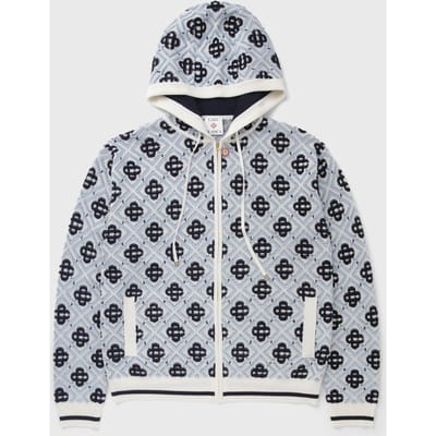 MONOGRAM ZIP UP HOODIE