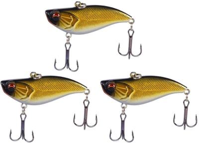Dailygoods- Crankbait Lipless 3 Stuks - Visaas met Rammelaar - Ingebouwde Stalen Kogel - ABS Coating - Realistisch Ontwerp - Aantrekkelijk Geluid - Vishaak