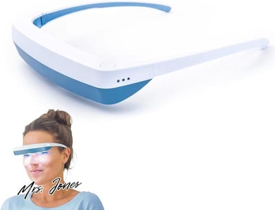 Mrs. Jones Nieuw model! Lichttherapiebril Luminette 3 - Verhoog energie reguleer slaap Blauw .
