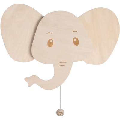 Baby's Only Houten wandlamp babykamer & kinderkamer - Olifant - Wonder - Bruin - FSC-keurmerk - Duurzame ledverlichting - 25.000 branduren - Eenvoudig aan de muur te bevestigen