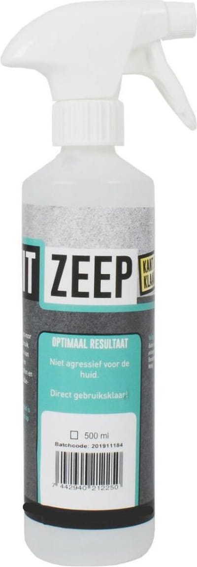 Kitzeep Gold afwerkzeep kant en klaar - 500 ml flacon - pH7 neutraal - voor gladstrijken kitvoegen