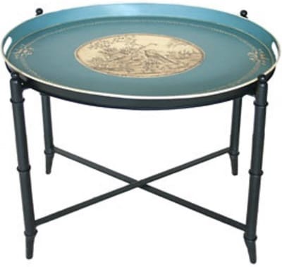 Bijzettafel met dienblad Bird Medallion, 62x47x57cm hg