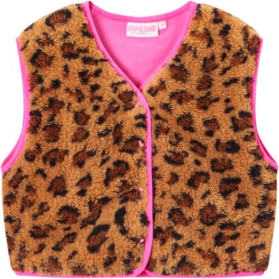 Someone VEERLE-SG-13-G Meisjes Gilet - DARK BEIGE