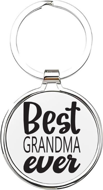 Akyol - Best grandma ever Sleutelhanger - oma - De liefste oma - Oma sleutelhanger - grootmoeder sleutelhanger - Sleutelhanger voor oma - Familie sleutelhanger - verjaardagscadeautje - cadeau voor oma - grandmother - Bebbe - 4 x 7,5 CM