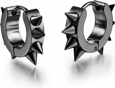 Montebello Oorbellen Faith Black - 316L Staal - Studs - ∅13mm