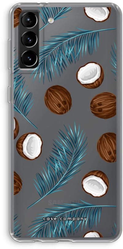 Case Company® - Hoesje geschikt voor Samsung Galaxy S21 Plus hoesje - Kokosnoot - Soft Cover Telefoonhoesje - Bescherming aan alle Kanten en Schermrand