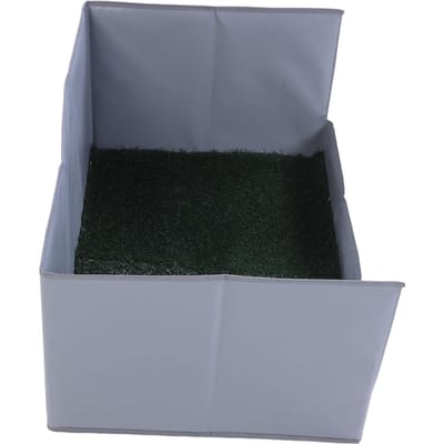 Tapis d'herbe pour chien avec bac Nettoyage facile Herbe artificielle Pliable Bac à litière pour chien Intérieur Extérieur Voyage
