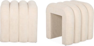sweeek - Set van 2 stoffen eigentijdse poefs