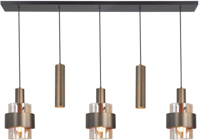 Highlight - Hanglamp Marrone 5 lichts L 120 cm brons