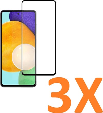 Volledige dekking Screenprotector Glas - Tempered Glass Screen Protector Geschikt voor: Samsung Galaxy A52 4G / 5G / A52s A528 - 3x