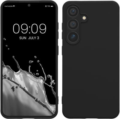 kwmobile telefoonhoesje geschikt voor Samsung Galaxy S25 - Hoesje voor smartphone - Precisie camera uitsnede - In zwart