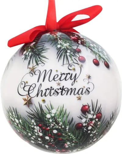 Bovista Kerstballen - Kerstversiering - Plastic - Kerstballenset - Stijl 1 - 8 cm - 6 stuks