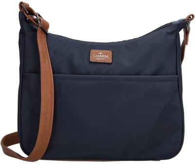 Charm London Buckingham Crossbodytas - Schoudertas - Lichtgewicht - Verstelbare Schouderband - Slimme Indeling - Praktisch - Blauw