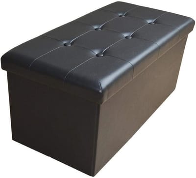 Praktische opvouwbare zitbank met opbergruimte - Belastbaar tot 300 kg - 76 x 38 x 38 cm