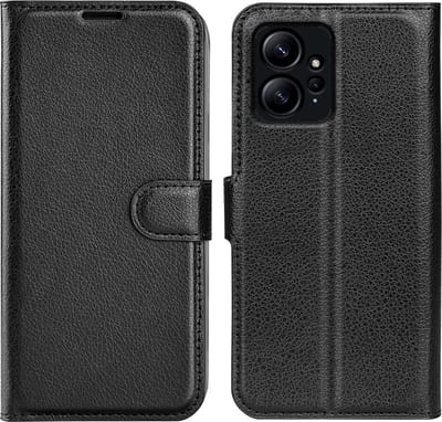 Coverup Hoesje - Geschikt voor Xiaomi Redmi Note 12 4G Hoesje - Coverup Book Case - Zwart