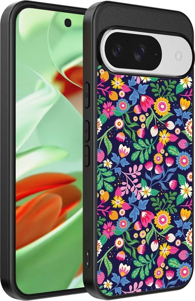 Geschikt voor Google Pixel 9 Pro Telefoonhoesje met bloemen opdruk - TPU backcover case flower design - Smartphonica geschikt voor Google Pixel 9 Pro