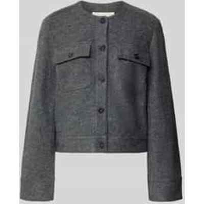 Getailleerd kort colbert van mix van viscose en wol