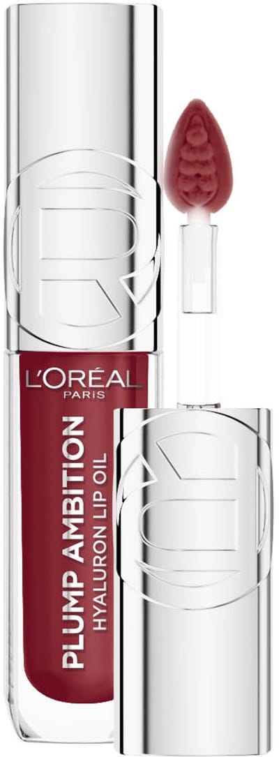 L'Oréal Paris Plump Ambition 490 Berry Jolie Lipgloss - Lipolie met Hyaluronzuur - Voor vollere en glanzende lippen - Kersenrood - 5,4 gr