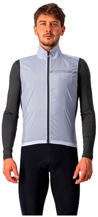 Castelli SQUADRA STRETCH VEST Silver Gray/Dark Gray - Mannen - maat XXL