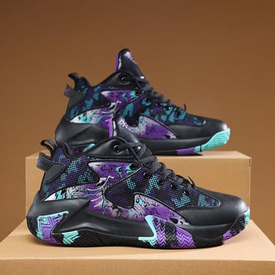 Basketbalschoenen Heren Lente en Zomer Tienerkoppel Sportschoenen Studenten Sportwedstrijd Trainingsschoenen Jongens Mode Trendy Schoenen 36 black