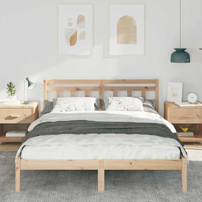 vidaXL - Bedframe - Bruin - 160 - x - 200 - cm - Massief - grenenhout