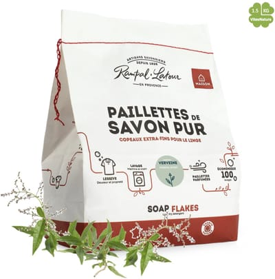 Marseille zeepvlokken verveine 1.5 kg | Rampal Latour | Zuinig Ecologisch Milieuvriendelijk Hypoallergeen