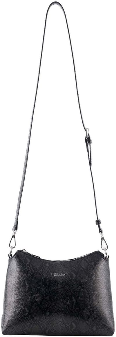 SEIDENFELT MANUFAKTUR schoudertas Lilleby Midi Crossbag Reptile Black zwart