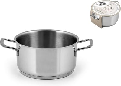 Ronde Kookpan met 2 Handvatten Vaatwasmachinebestendig Inox