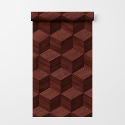 Dutch Wallcoverings - Renaissance - Natural Cube Russet - Vliesbehang - 10m x 53cm - RE521096