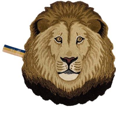 Doing Goods Ari Lion Head Rug Large - Brown