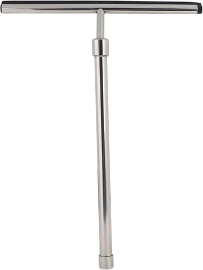Famanu - Uitschuifbare RVS raamtrekker 34-60 cm, streepvrije glasreiniger voor badkamer en auto