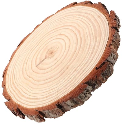 Houten Steentjes - Tuinpad Looppad - Tuin Decoratie - Natuurlijke Houtstructuur - 27 x 26 x 2 cm - Beige