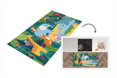 Keukenloper - Loper keuken - Jungle - Kinderen - Dieren - 120x60 cm - Keukenloper vinyl