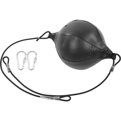 Sac de Boxe Gonflable Poire PU Muay Thai Sac de Frappe Pivotant pour l'Exercice de Frappe Noir noir