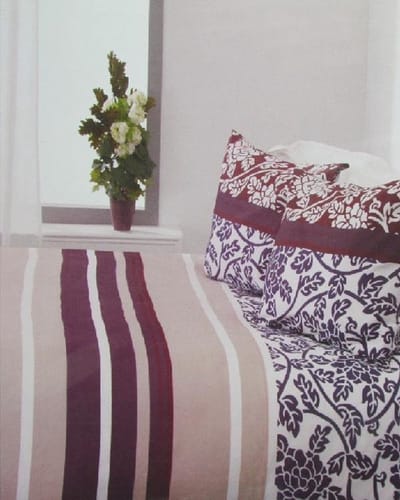 Beddinghouse Baretta Dekbedovertrek - Eenpersoons - 140x200/220 cm - Aubergine