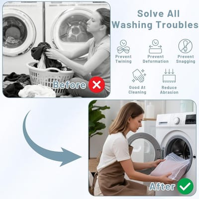 Mesh Waszakken - Polyester - 4 Maten - Duurzaam en Stevig - Voor Delicate Kleding
