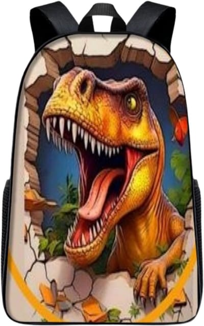 Dino Rugzak | Dinopatroon Rugtas | Dieren Rugzak | Rugzak Jongens | Mooie rugzakken met Dino | 15 - 20 liter | Kinder Rugzak | Dino door de Muur