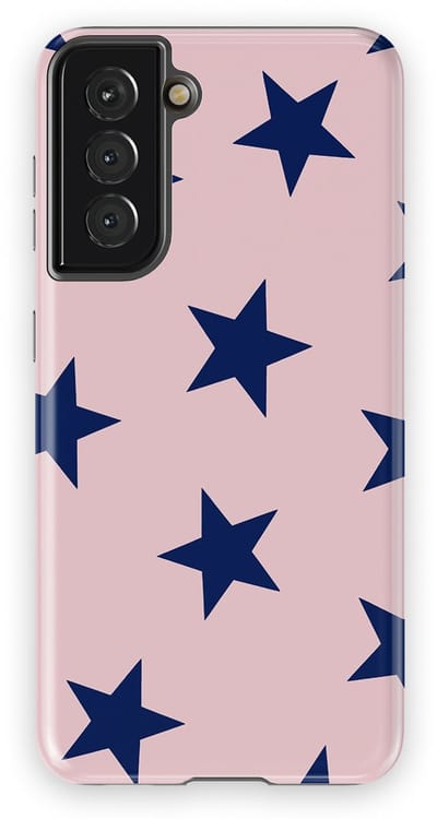 DripCase Hoesje Samsung Galaxy S21 | Sterren Design | Magnetisch Opladen | 2-in-1 Ontwerp | Stars Backcover Midnight Blush