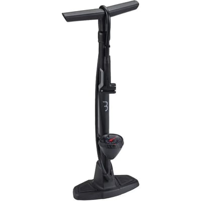 BBB Cycling AirWave Fietspomp met Drukmeter - Vloerpomp Racefiets en Mountainbike - Voetpomp Fiets 9 Bar - Zwart - BFP-20