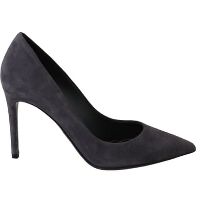 Dolce & Gabbana Grijze Suède Leren Stiletto Hakken
