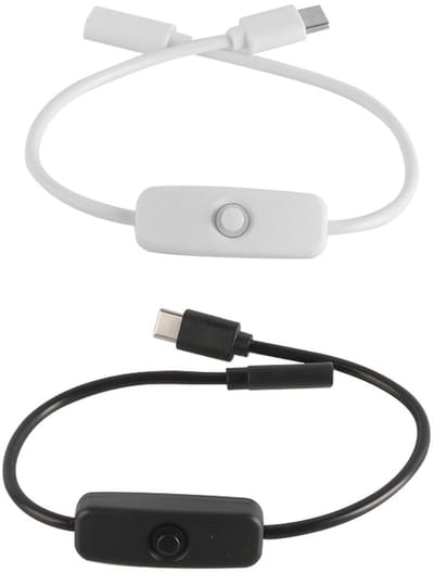 Allecto - Type-C verlengkabel - Usb schakelaar - 30 cm - vrouwelijke