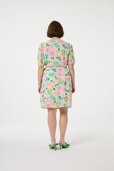 Fabienne Chapot Cleo Wrap Dress Warm White/green Glo Maat: 34 | Mini Jurken Outlet | Dames | Groen