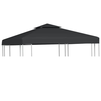 vidaXL - Vervangend - tentdoek - prieel - 310 - g/m² - 3x3 - m - donkergrijs