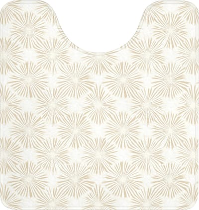 WC mat met uitsparing 55x60 cm - Antislip - Abstract - Motief - Beige - Toiletmat met uitsnijding - Vloermat - Douchemat - Toilet tapijt - Toiletmatten