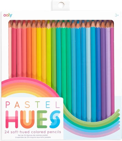 Ooly - Pastel Hues Colored Pencils - 24 Pastelkleurige Kleurpotloden - Geschikt Vanaf 3 Jaar