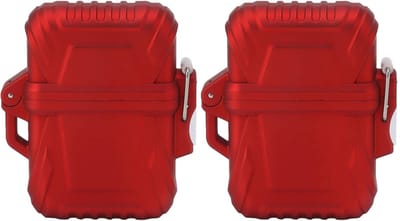 Dailygoods- Lichterbehuizing Waterdicht IP56 - Zaklampaansteker - 2 Stuks - Kunststof/Zinklegering - Draagbaar - Veiligheidsslot - Aansteker