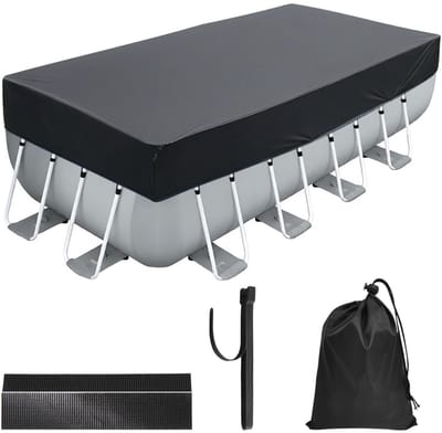 Dailygoods- Zwembadafdekking UV-bestendig - Rechthoekige Afdekking - 220 x 150 cm - 210D Oxford-weefsel - Buitenafdekking - Bescherming tegen vuil