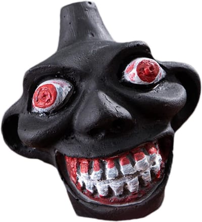 Doodsfluit Azteken - Demonenfluit - Uniek Geluid - Authentiek Ontwerp - 3.07x2.36x3.15 inch - Zwart